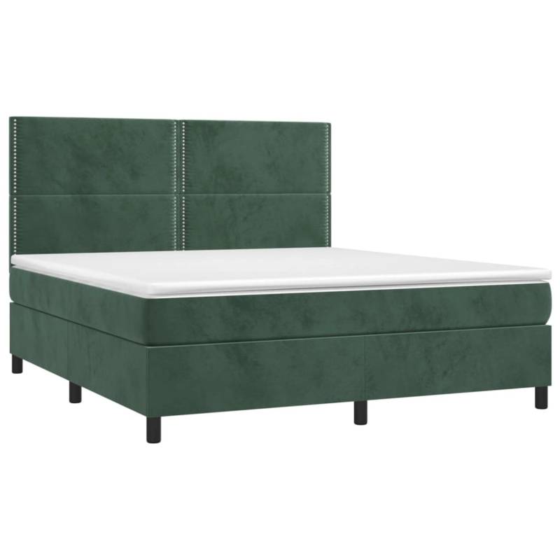 vidaXL Boxspringbett mit Matratze & LED Dunkelgrün 180x200 cm Samt 3136080 vidaXL Boxspringbett mit Matratze & LED Dunkelgrün 180x200 cm Samt 3136080 von VIDAXL