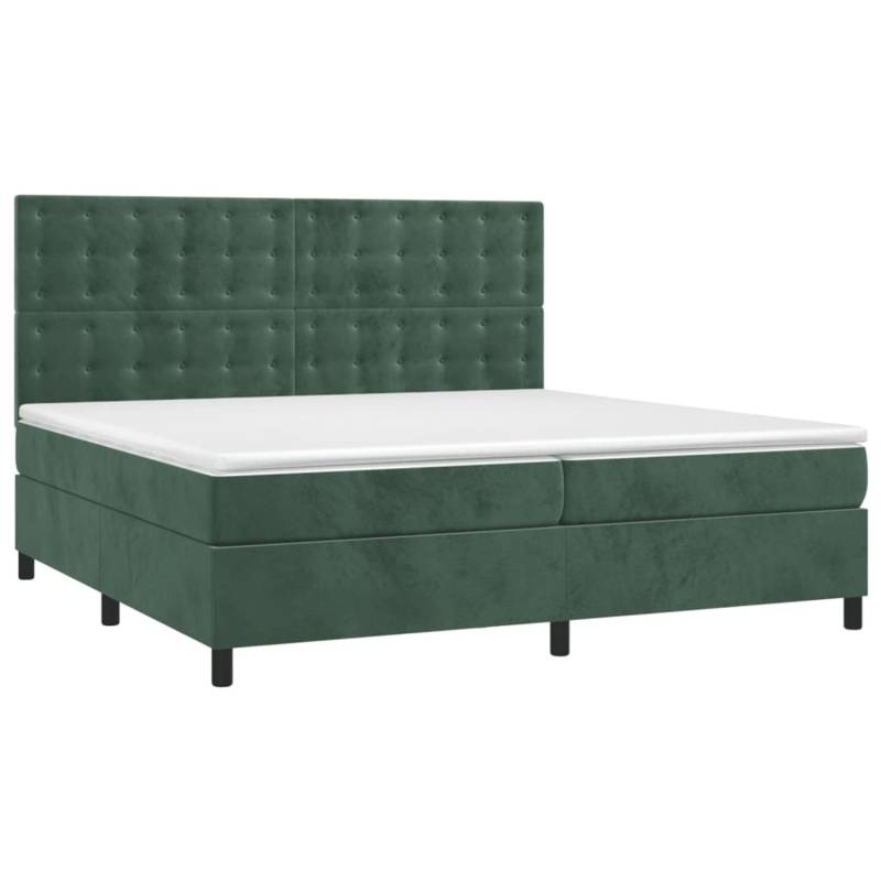 vidaXL Boxspringbett mit Matratze & LED Dunkelgrün 200x200 cm Samt 3136386 vidaXL Boxspringbett mit Matratze & LED Dunkelgrün 200x200 cm Samt 3136386 von VIDAXL