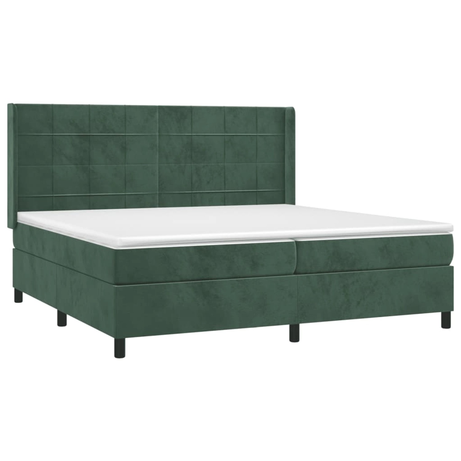 vidaXL Boxspringbett mit Matratze & LED Dunkelgrün 200x200 cm Samt 3139586 vidaXL Boxspringbett mit Matratze & LED Dunkelgrün 200x200 cm Samt 3139586 von VIDAXL