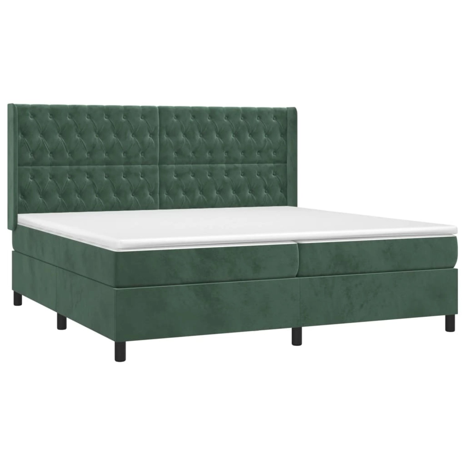 vidaXL Boxspringbett mit Matratze & LED Dunkelgrün 200x200 cm Samt 3139766 vidaXL Boxspringbett mit Matratze & LED Dunkelgrün 200x200 cm Samt 3139766 von VIDAXL