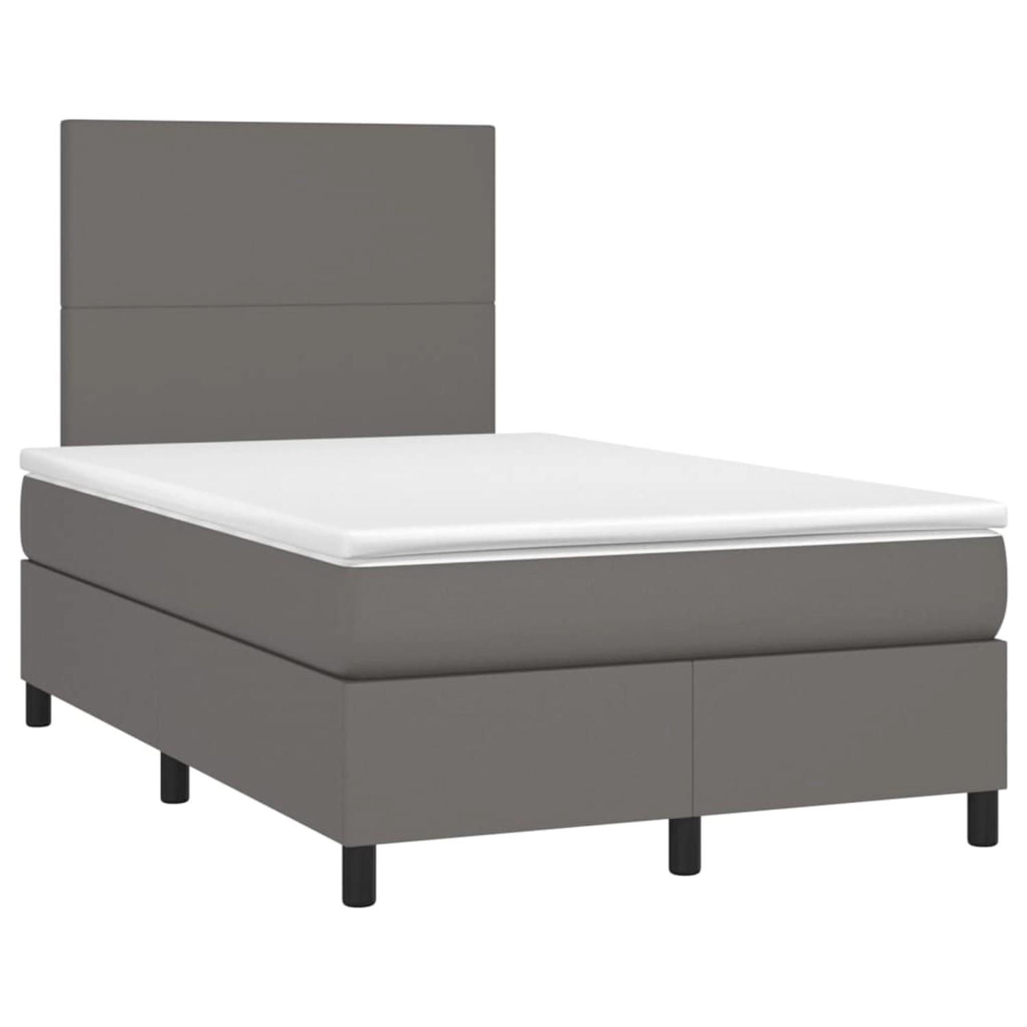 vidaXL Boxspringbett mit Matratze & LED Grau 120x200 cm Kunstleder 3135817 vidaXL Boxspringbett mit Matratze & LED Grau 120x200 cm Kunstleder 3135817 von VIDAXL