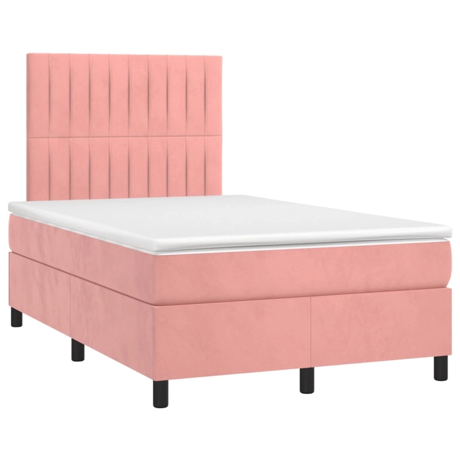 vidaXL Boxspringbett mit Matratze & LED Rosa 120x200 cm Samt 3136238 vidaXL Boxspringbett mit Matratze & LED Rosa 120x200 cm Samt 3136238 von VIDAXL