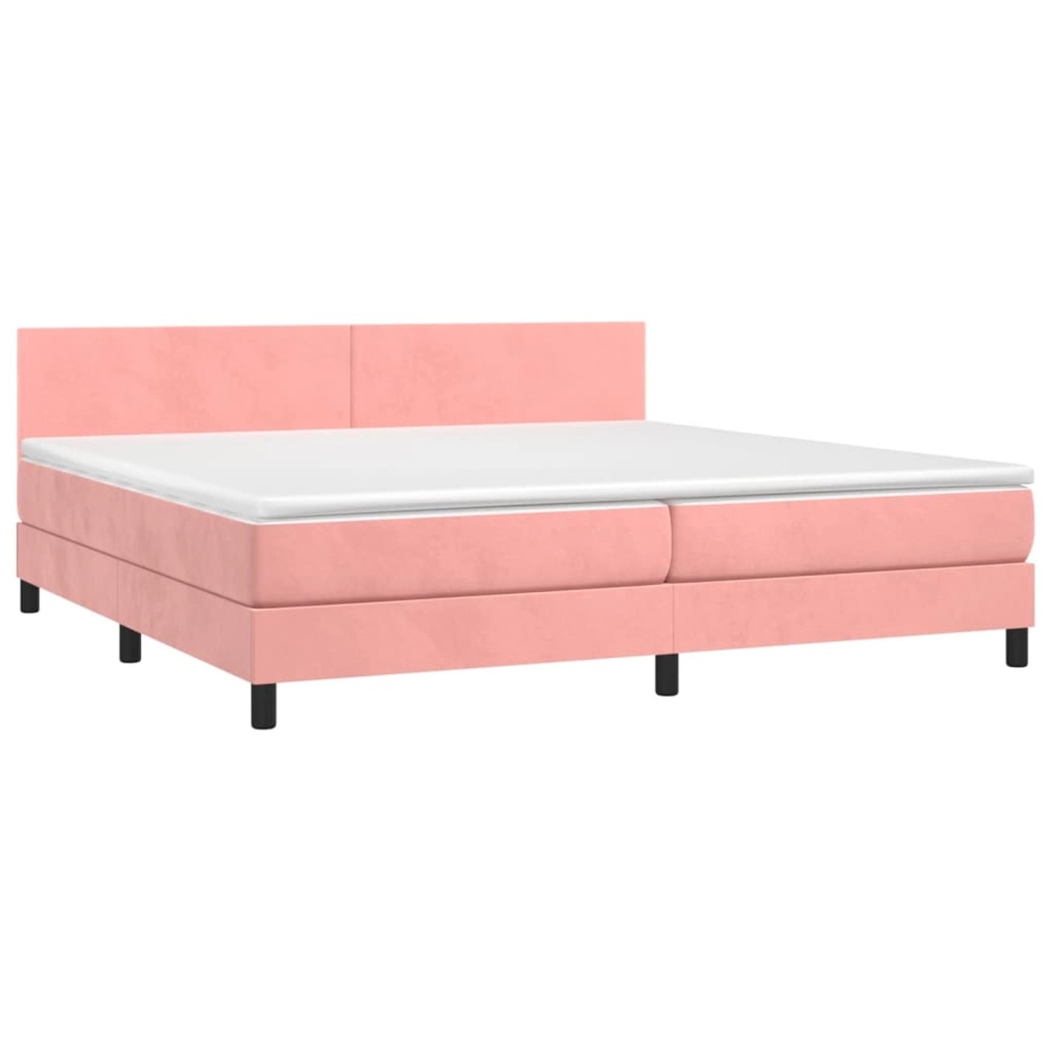 vidaXL Boxspringbett mit Matratze & LED Rosa 200x200 cm Samt 3134308 vidaXL Boxspringbett mit Matratze & LED Rosa 200x200 cm Samt 3134308 von VIDAXL