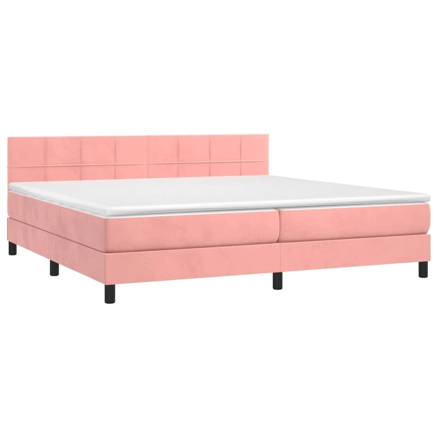 vidaXL Boxspringbett mit Matratze & LED Rosa 200x200 cm Samt 3134428 vidaXL Boxspringbett mit Matratze & LED Rosa 200x200 cm Samt 3134428 von VIDAXL