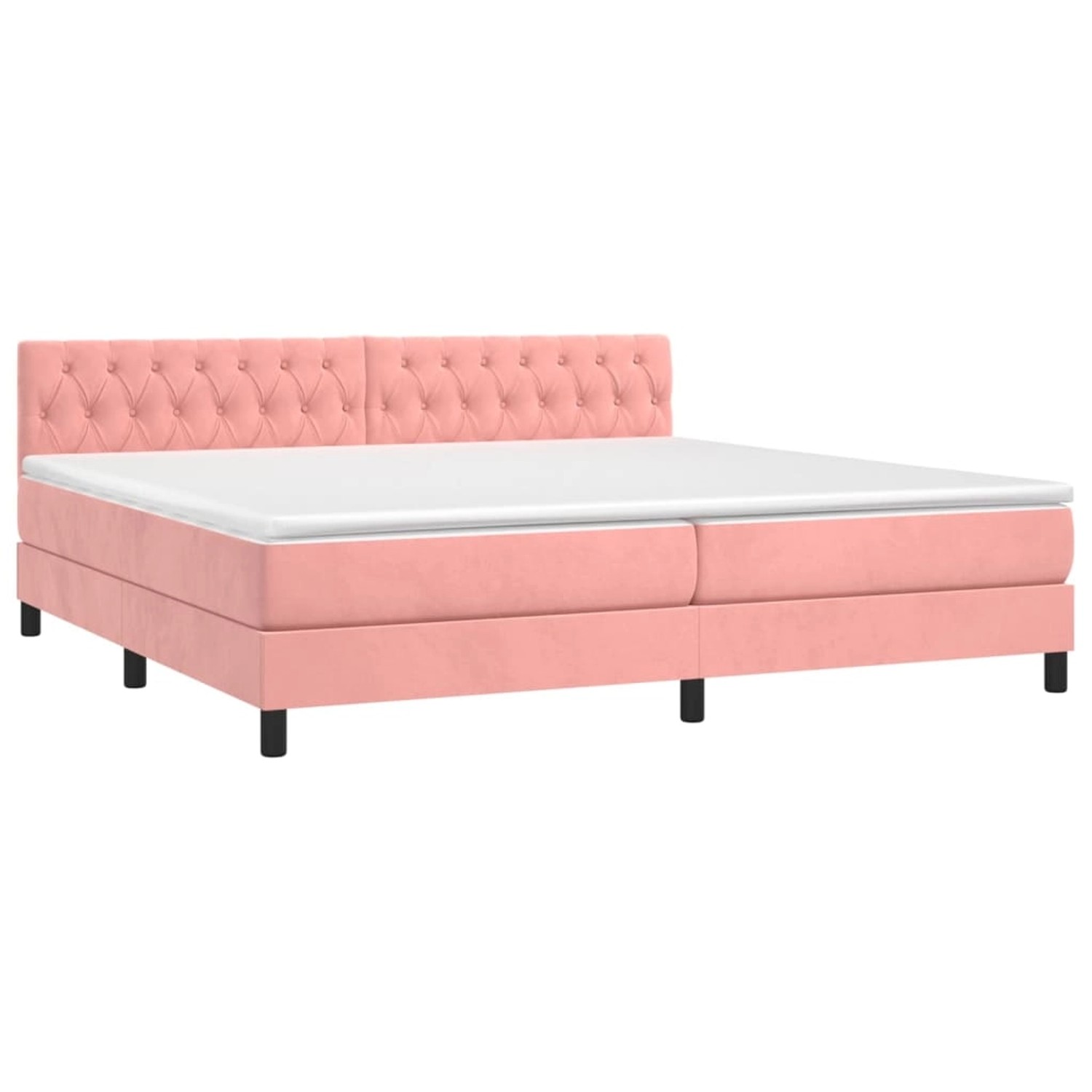 vidaXL Boxspringbett mit Matratze & LED Rosa 200x200 cm Samt 3134608 vidaXL Boxspringbett mit Matratze & LED Rosa 200x200 cm Samt 3134608 von VIDAXL
