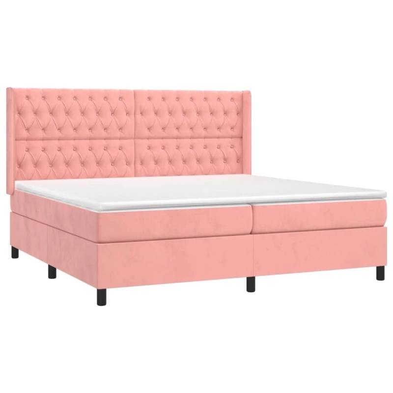 vidaXL Boxspringbett mit Matratze & LED Rosa 200x200 cm Samt 3139768 vidaXL Boxspringbett mit Matratze & LED Rosa 200x200 cm Samt 3139768 von VIDAXL
