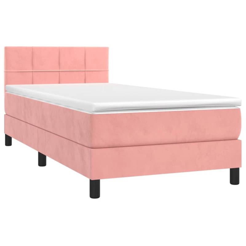 vidaXL Boxspringbett mit Matratze & LED Rosa 80x200 cm Samt 3134374 vidaXL Boxspringbett mit Matratze & LED Rosa 80x200 cm Samt 3134374 von VIDAXL
