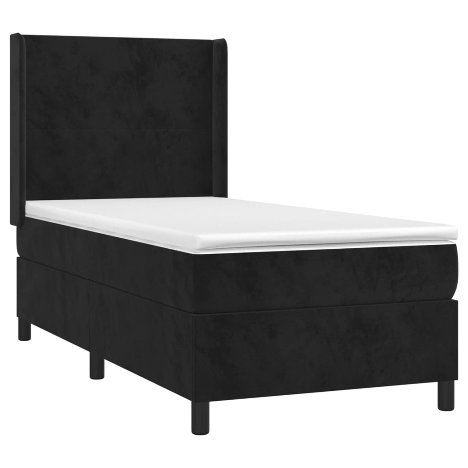 vidaXL Boxspringbett mit Matratze & LED Schwarz 100x200 cm Samt 3139429 vidaXL Boxspringbett mit Matratze & LED Schwarz 100x200 cm Samt 3139429 von VIDAXL