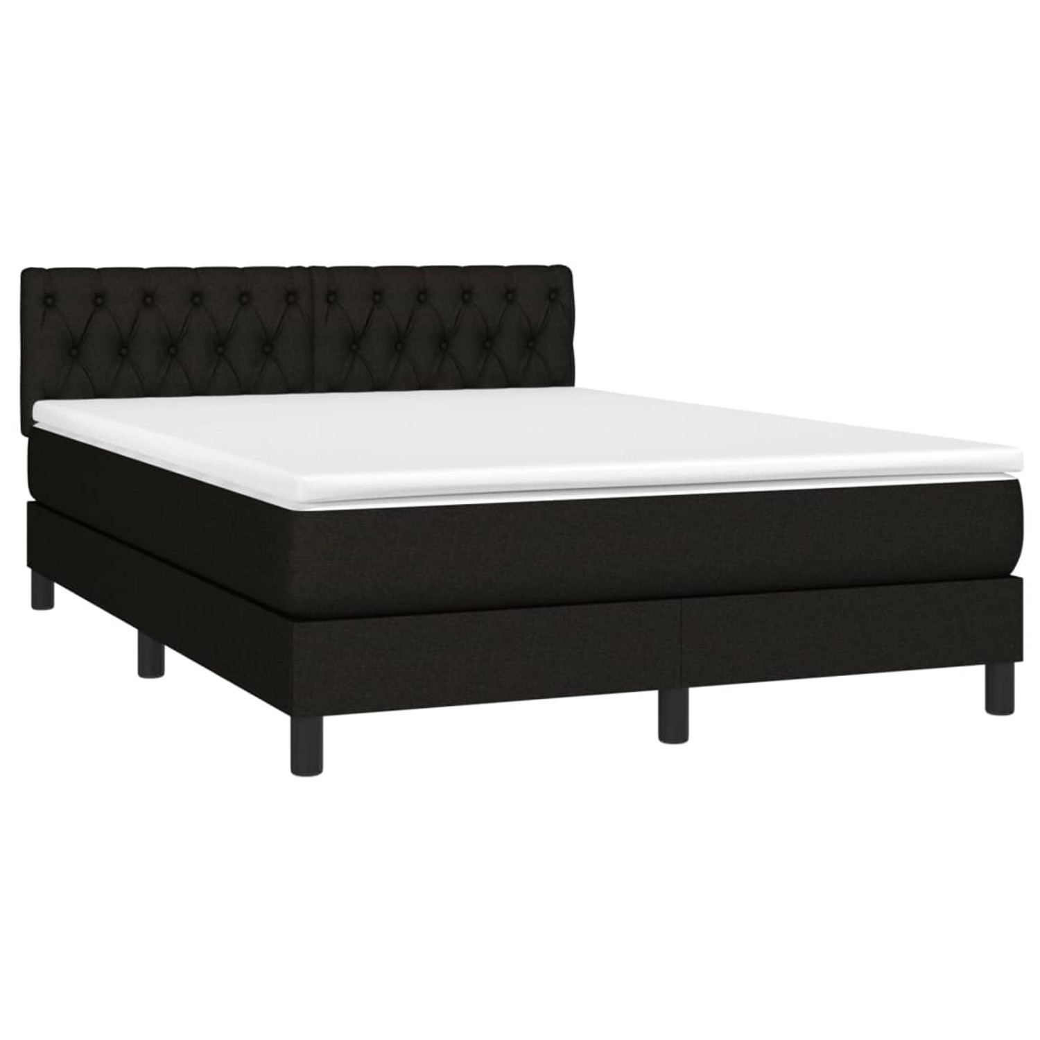 vidaXL Boxspringbett mit Matratze & LED Schwarz 140x190 cm Stoff 3133391 vidaXL Boxspringbett mit Matratze & LED Schwarz 140x190 cm Stoff 3133391 von VIDAXL