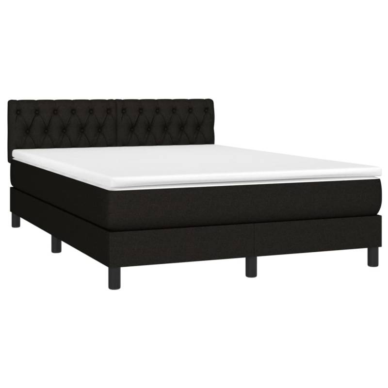 vidaXL Boxspringbett mit Matratze & LED Schwarz 140x190 cm Stoff 3133391 vidaXL Boxspringbett mit Matratze & LED Schwarz 140x190 cm Stoff 3133391 von VIDAXL