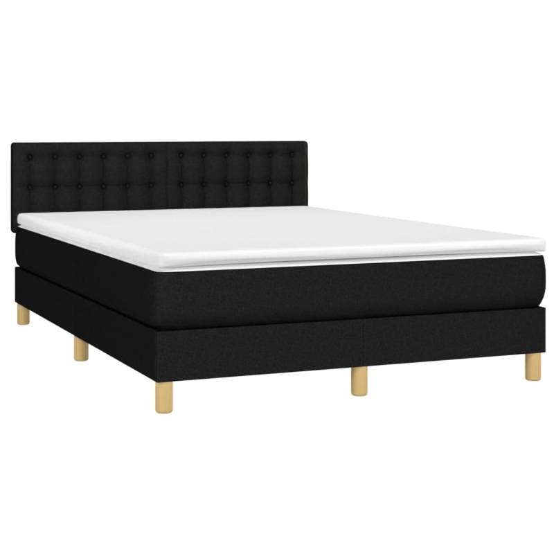 vidaXL Boxspringbett mit Matratze & LED Schwarz 140x200 cm Stoff 3134039 vidaXL Boxspringbett mit Matratze & LED Schwarz 140x200 cm Stoff 3134039 von VIDAXL