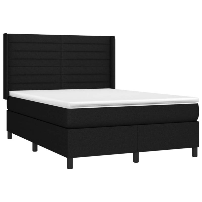 vidaXL Boxspringbett mit Matratze & LED Schwarz 140x200 cm Stoff 3138399 vidaXL Boxspringbett mit Matratze & LED Schwarz 140x200 cm Stoff 3138399 von VIDAXL