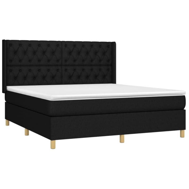 vidaXL Boxspringbett mit Matratze & LED Schwarz 160x200 cm Stoff 3139127 vidaXL Boxspringbett mit Matratze & LED Schwarz 160x200 cm Stoff 3139127 von VIDAXL