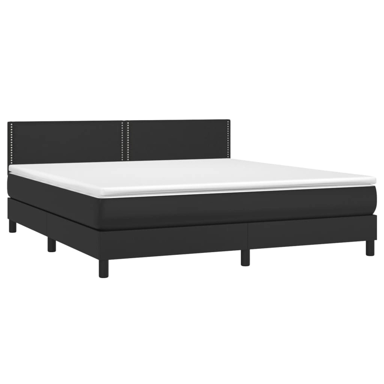 vidaXL Boxspringbett mit Matratze & LED Schwarz 180x200 cm Kunstleder 3134177 vidaXL Boxspringbett mit Matratze & LED Schwarz 180x200 cm Kunstleder 3134177 von VIDAXL