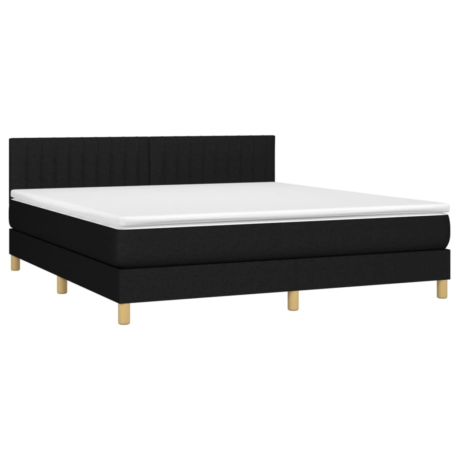 vidaXL Boxspringbett mit Matratze & LED Schwarz 180x200 cm Stoff 3133895 vidaXL Boxspringbett mit Matratze & LED Schwarz 180x200 cm Stoff 3133895 von VIDAXL