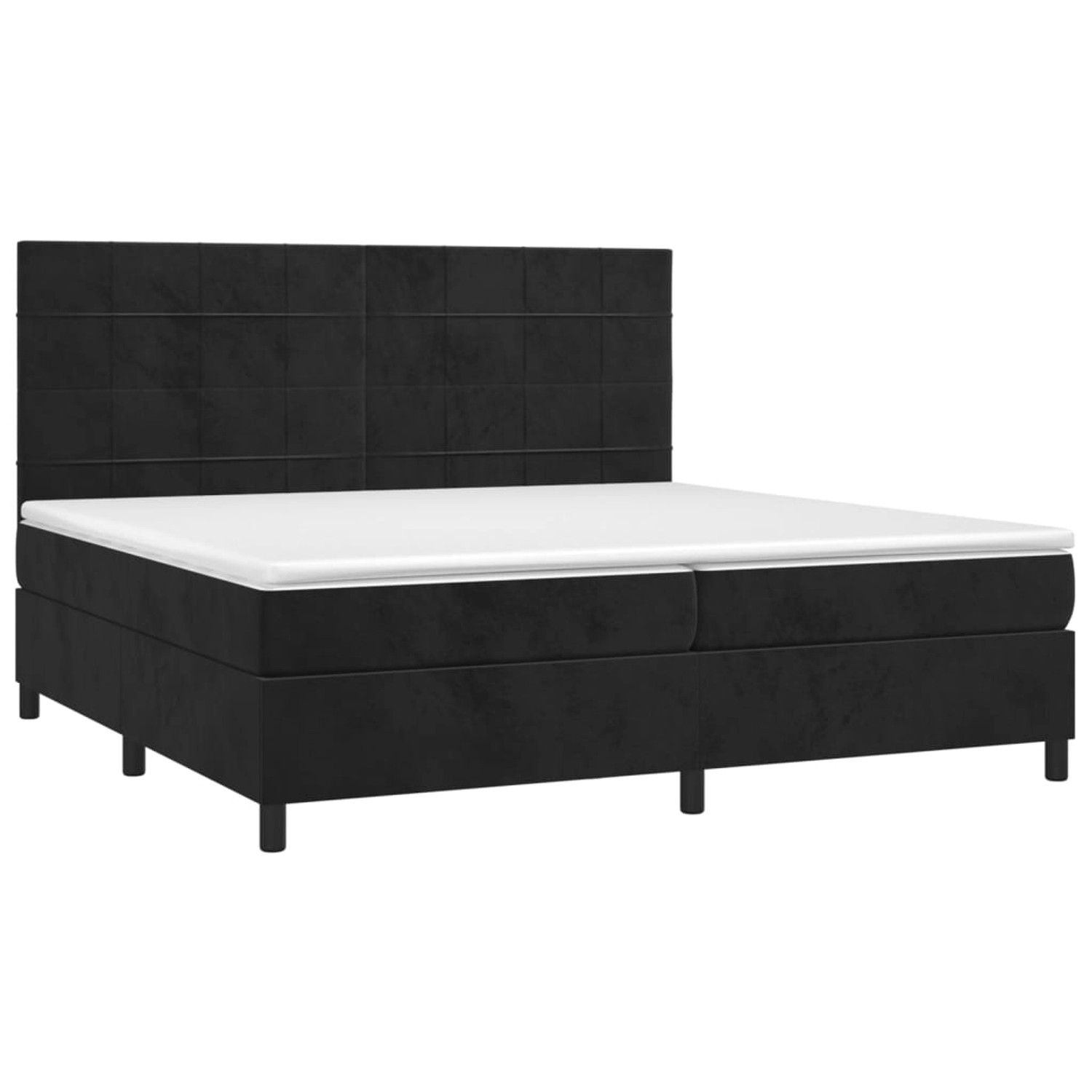 vidaXL Boxspringbett mit Matratze & LED Schwarz 200x200 cm Samt 3136145 vidaXL Boxspringbett mit Matratze & LED Schwarz 200x200 cm Samt 3136145 von VIDAXL