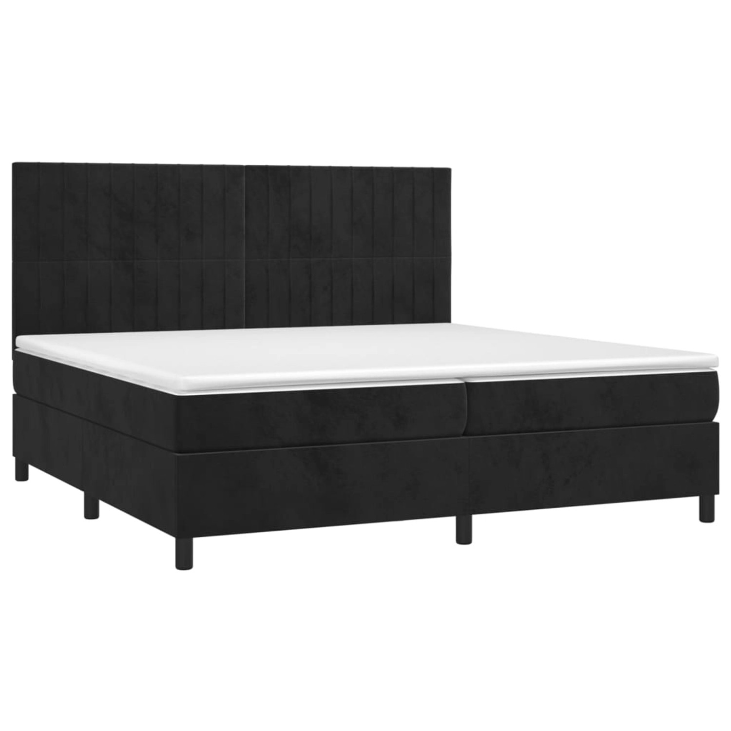 vidaXL Boxspringbett mit Matratze & LED Schwarz 200x200 cm Samt 3136265 vidaXL Boxspringbett mit Matratze & LED Schwarz 200x200 cm Samt 3136265 von VIDAXL