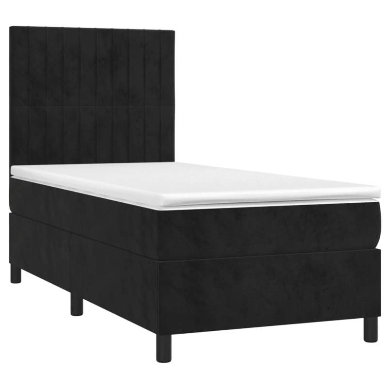 vidaXL Boxspringbett mit Matratze & LED Schwarz 90x190 cm Samt 3136217 vidaXL Boxspringbett mit Matratze & LED Schwarz 90x190 cm Samt 3136217 von VIDAXL