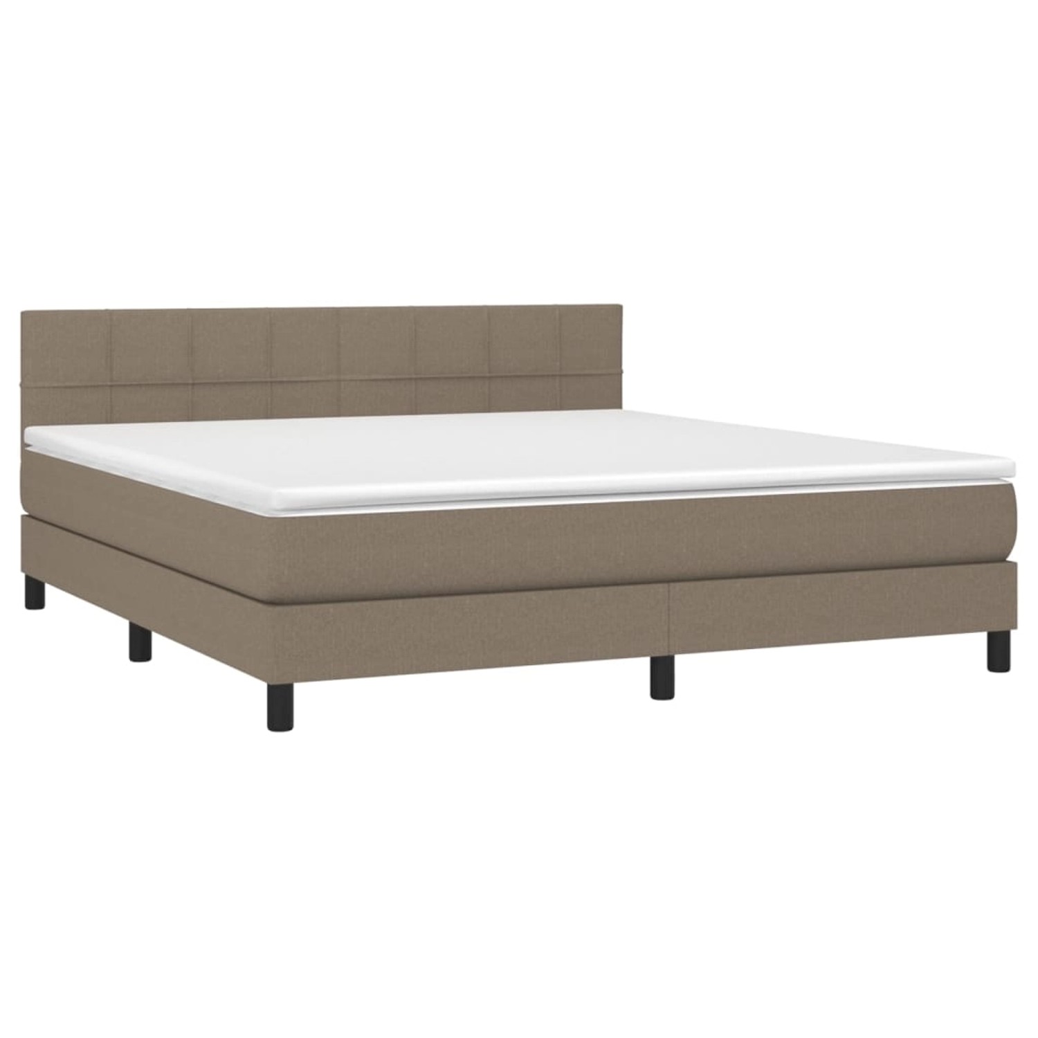 vidaXL Boxspringbett mit Matratze & LED Taupe 160x200 cm Stoff 3133169 vidaXL Boxspringbett mit Matratze & LED Taupe 160x200 cm Stoff 3133169 von VIDAXL