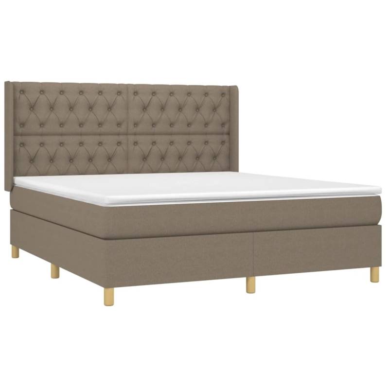 vidaXL Boxspringbett mit Matratze & LED Taupe 160x200 cm Stoff 3139129 vidaXL Boxspringbett mit Matratze & LED Taupe 160x200 cm Stoff 3139129 von VIDAXL
