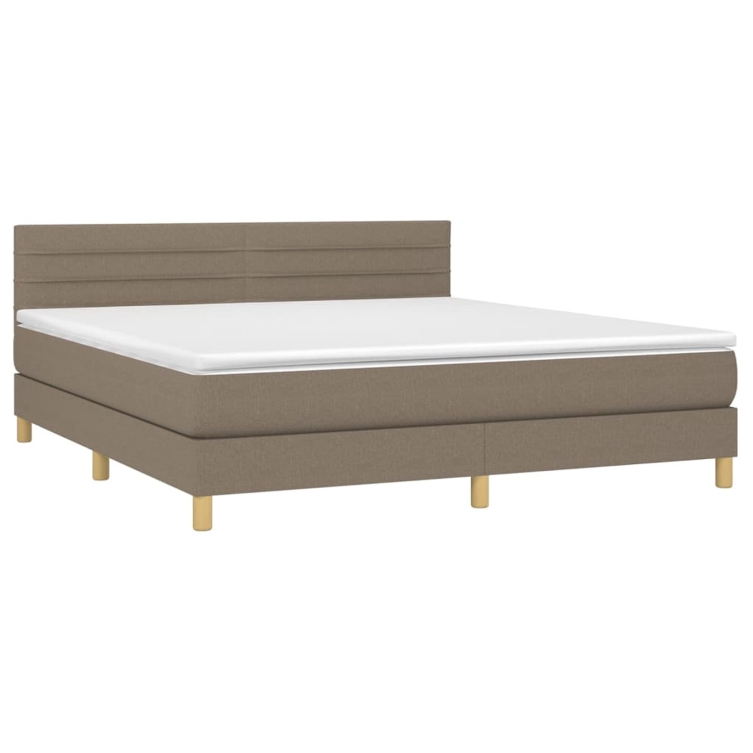 vidaXL Boxspringbett mit Matratze & LED Taupe 180x200 cm Stoff 3133817 vidaXL Boxspringbett mit Matratze & LED Taupe 180x200 cm Stoff 3133817 von VIDAXL