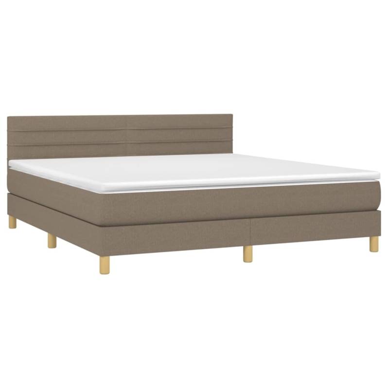 vidaXL Boxspringbett mit Matratze & LED Taupe 180x200 cm Stoff 3133817 vidaXL Boxspringbett mit Matratze & LED Taupe 180x200 cm Stoff 3133817 von VIDAXL