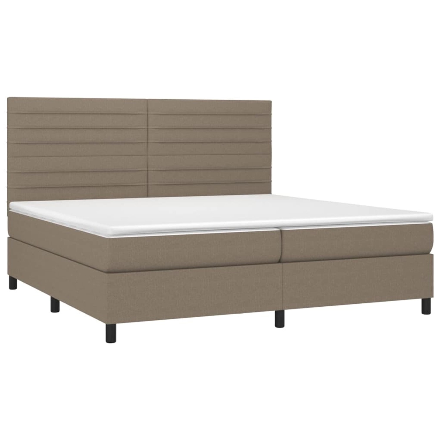 vidaXL Boxspringbett mit Matratze & LED Taupe 200x200 cm Stoff 3134985 vidaXL Boxspringbett mit Matratze & LED Taupe 200x200 cm Stoff 3134985 von VIDAXL