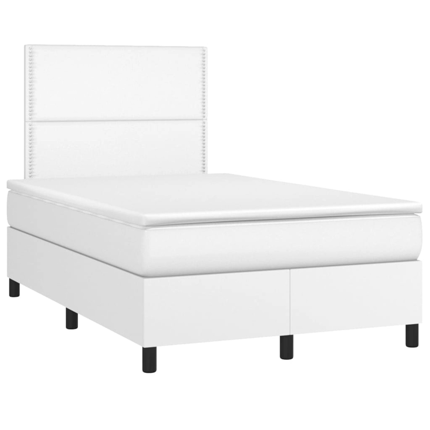 vidaXL Boxspringbett mit Matratze & LED Weiß 120x200 cm Kunstleder 3135874 vidaXL Boxspringbett mit Matratze & LED Weiß 120x200 cm Kunstleder 3135874 von VIDAXL