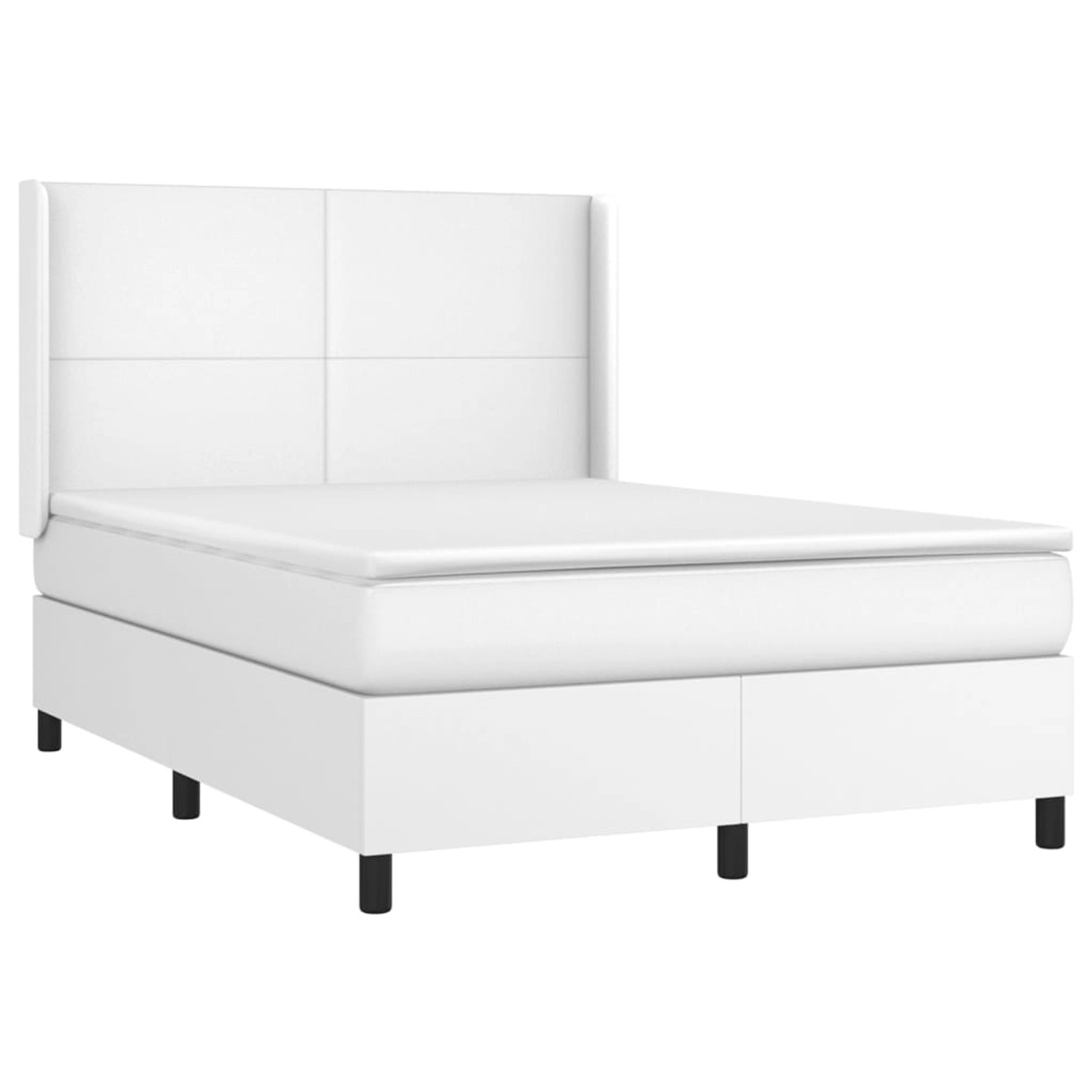 vidaXL Boxspringbett mit Matratze & LED Weiß 140x200 cm Kunstleder 3139266 vidaXL Boxspringbett mit Matratze & LED Weiß 140x200 cm Kunstleder 3139266 von VIDAXL