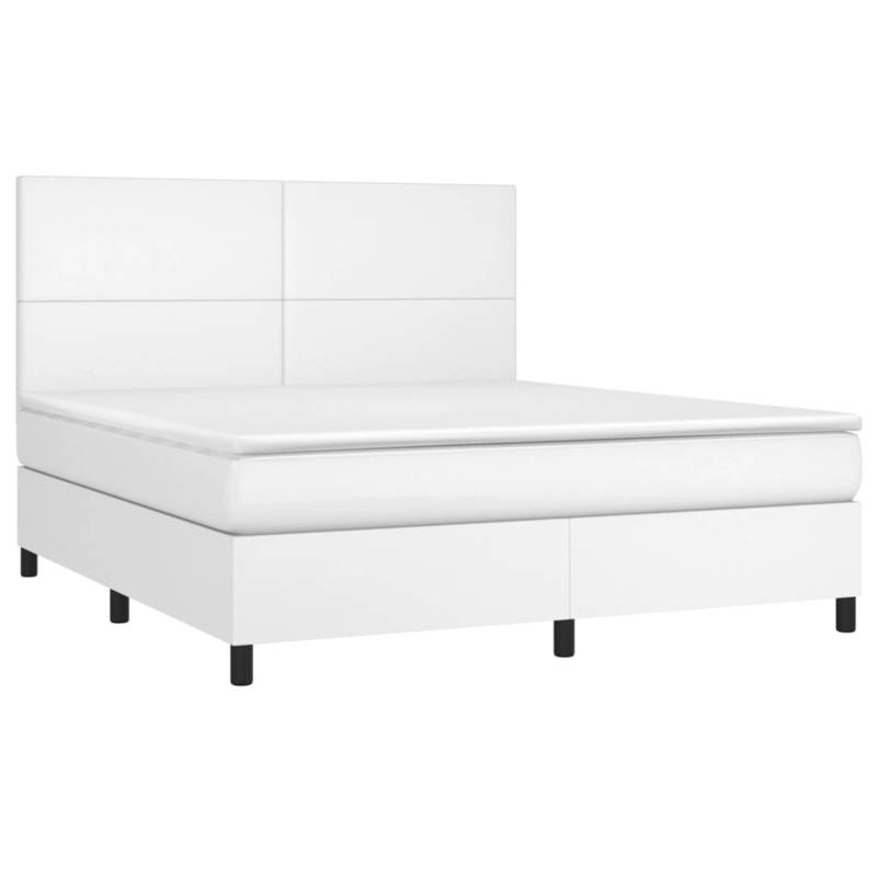 vidaXL Boxspringbett mit Matratze & LED Weiß 180x200 cm Kunstleder 3135838 vidaXL Boxspringbett mit Matratze & LED Weiß 180x200 cm Kunstleder 3135838 von VIDAXL