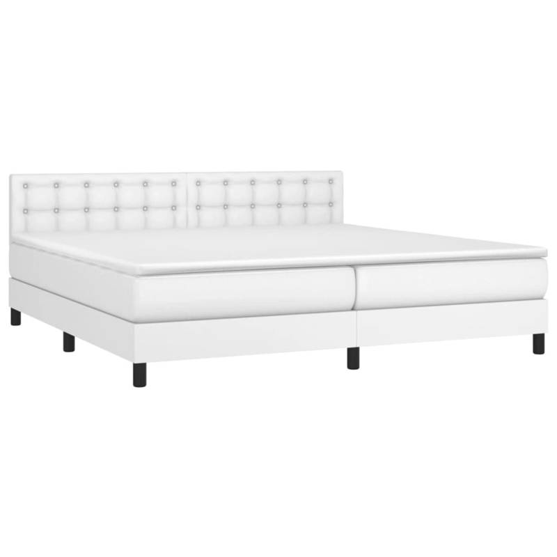 vidaXL Boxspringbett mit Matratze & LED Weiß 200x200 cm Kunstleder 3134244 vidaXL Boxspringbett mit Matratze & LED Weiß 200x200 cm Kunstleder 3134244 von VIDAXL