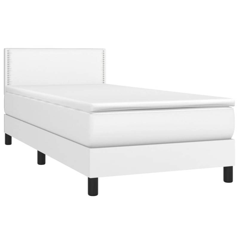 vidaXL Boxspringbett mit Matratze & LED Weiß 80x200 cm Kunstleder 3134130 vidaXL Boxspringbett mit Matratze & LED Weiß 80x200 cm Kunstleder 3134130 von VIDAXL