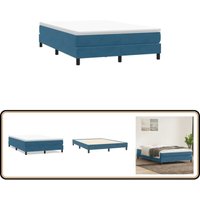 vidaXL Boxspringbett ohne Matratze Dunkelblau 140x210 cm Samt vidaXL Boxspringbett ohne Matratze Dunkelblau 140x210 cm Samt von VIDAXL