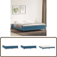 vidaXL Boxspringbett ohne Matratze Dunkelblau 200x220 cm Samt vidaXL Boxspringbett ohne Matratze Dunkelblau 200x220 cm Samt von VIDAXL