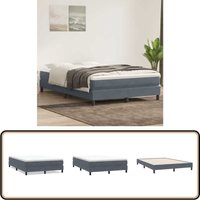 vidaXL Boxspringbett ohne Matratze Dunkelgrau 160x220 cm Samt vidaXL Boxspringbett ohne Matratze Dunkelgrau 160x220 cm Samt von VIDAXL