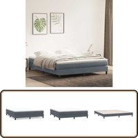 vidaXL Boxspringbett ohne Matratze Dunkelgrau 180x220 cm Samt vidaXL Boxspringbett ohne Matratze Dunkelgrau 180x220 cm Samt von VIDAXL