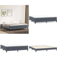 vidaXL Boxspringbett ohne Matratze Dunkelgrau 200x210 cm Samt vidaXL Boxspringbett ohne Matratze Dunkelgrau 200x210 cm Samt von VIDAXL