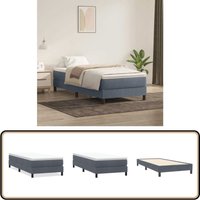 vidaXL Boxspringbett ohne Matratze Dunkelgrau 80x220 cm Samt von VIDAXL