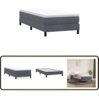 vidaXL Boxspringbett ohne Matratze Dunkelgrau 90x210 cm Samt vidaXL Boxspringbett ohne Matratze Dunkelgrau 90x210 cm Samt von VIDAXL