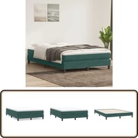 vidaXL Boxspringbett ohne Matratze Dunkelgrün 140x220 cm Samt vidaXL Boxspringbett ohne Matratze Dunkelgrün 140x220 cm Samt von VIDAXL
