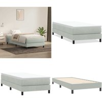 vidaXL Boxspringbett ohne Matratze Hellgrau 100x220 cm Samt vidaXL Boxspringbett ohne Matratze Hellgrau 100x220 cm Samt von VIDAXL