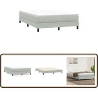 vidaXL Boxspringbett ohne Matratze Hellgrau 140x210 cm Samt von VIDAXL