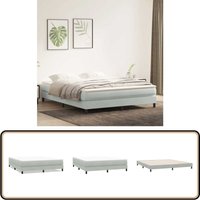 vidaXL Boxspringbett ohne Matratze Hellgrau 180x220 cm Samt von VIDAXL