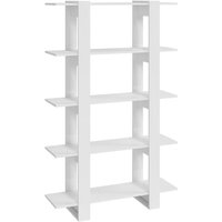 Bücherregal/Raumteiler,Bücherschrank Hochglanz-Weiß 100x30x160 cm vidaXL von BONNEVIE