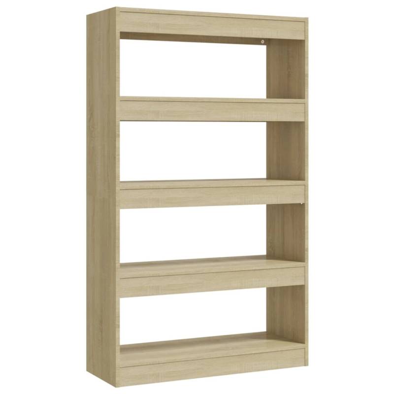 vidaXL Bücherregal/Raumteiler Sonoma-Eiche 80x30x135 cm Holzwerkstoff von VIDAXL
