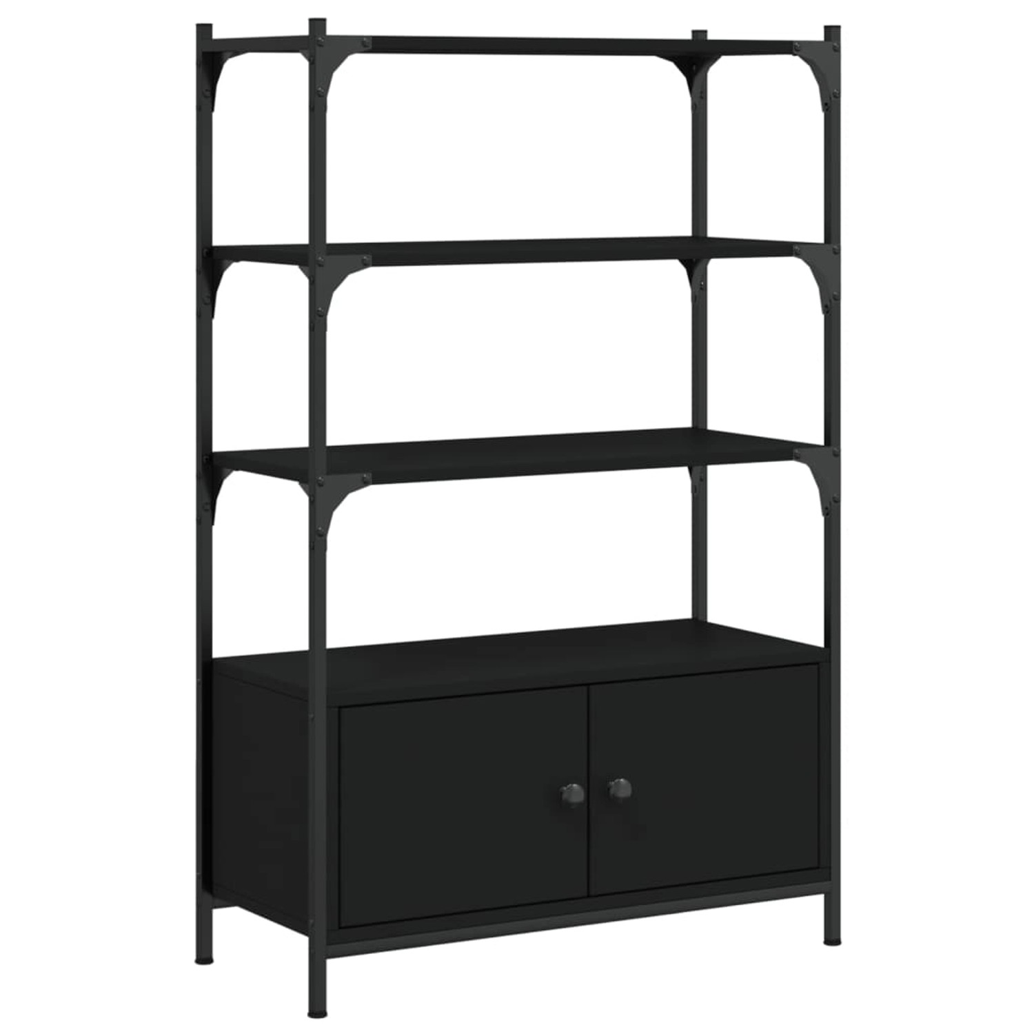 VidaXL Bücherregal 3 Böden Schwarz 70x30x109,5 cm Holzwerkstoff VidaXL Bücherregal 3 Böden Schwarz 70x30x109,5 cm Holzwerkstoff von VIDAXL