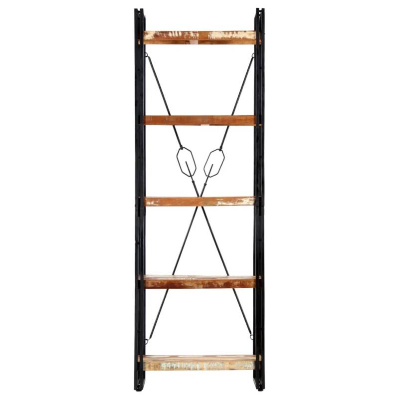 VidaXL Bücherregal 5 Fächer 60x30x180 cm Altholz Massiv von VIDAXL