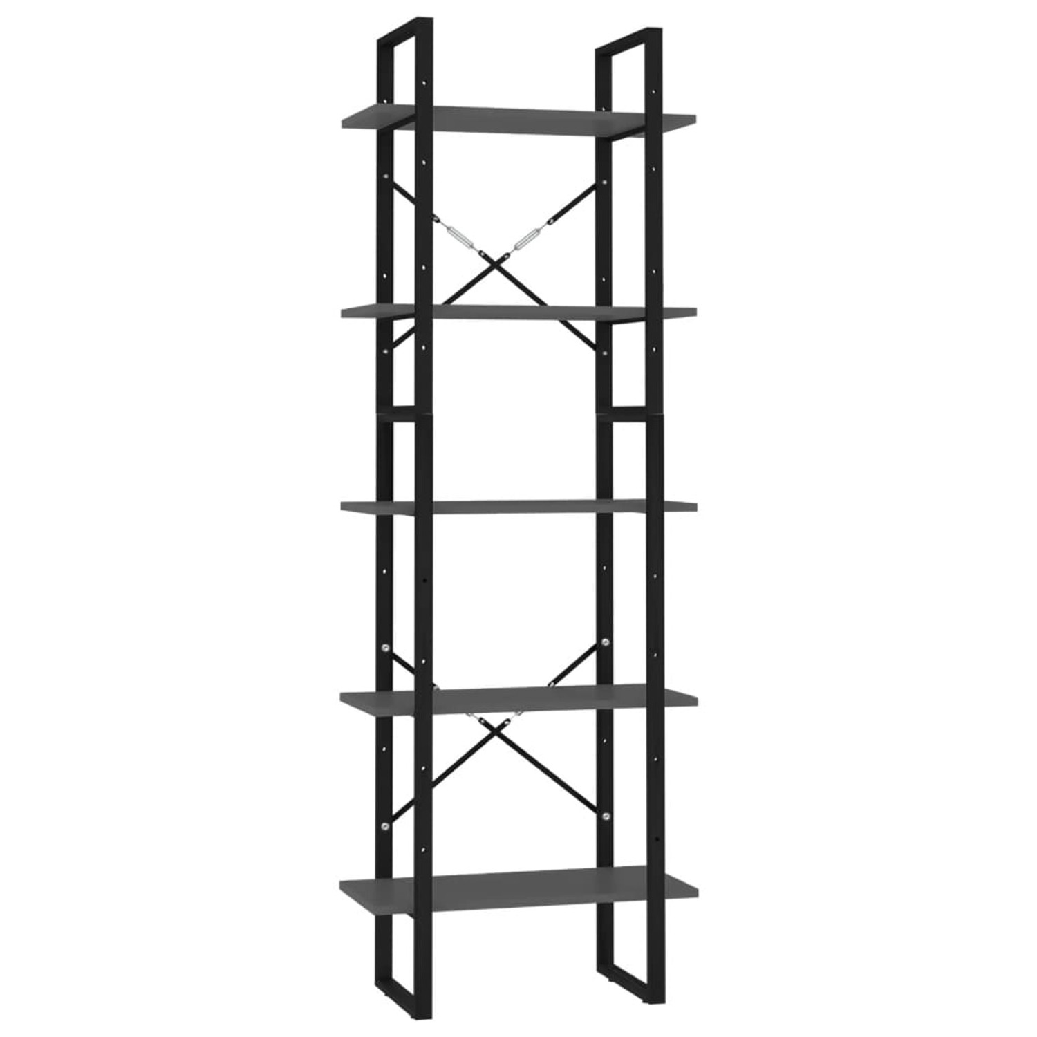 VidaXL Bücherregal 5 Fächer Grau 60x30x175 cm Holzwerkstoff VidaXL Bücherregal 5 Fächer Grau 60x30x175 cm Holzwerkstoff von VIDAXL