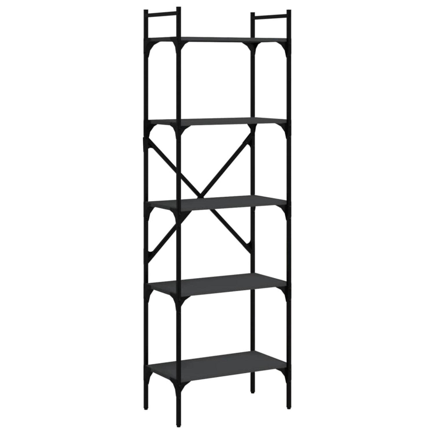 VidaXL Bücherregal 5 Fächer Schwarz 56x31,5x174 cm Holzwerkstoff VidaXL Bücherregal 5 Fächer Schwarz 56x31,5x174 cm Holzwerkstoff von VIDAXL