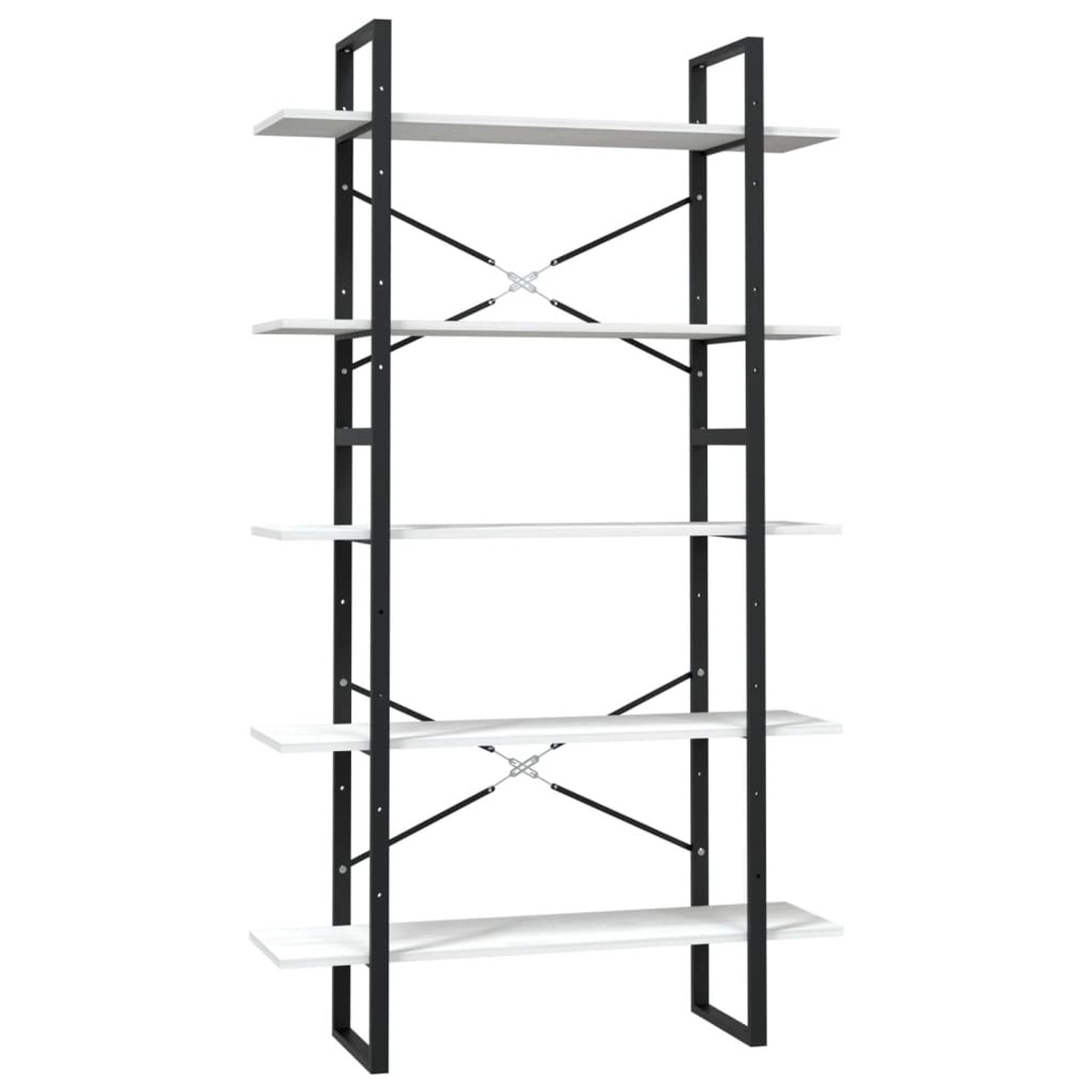 VidaXL Bücherregal 5 Fächer Weiß 100x30x175 cm Massivholz Kiefer VidaXL Bücherregal 5 Fächer Weiß 100x30x175 cm Massivholz Kiefer von VIDAXL